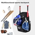thumbnail image 1 of Meileang Baseball Bag Durable Zipper Design Oxford Cloth Baseball Backpack with Shoe Compartment for Sports Activity, 1 of 8