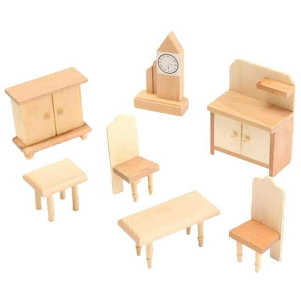 Muebles de de , sala de miniatura de /comedor/dormitorio/casa de cocina accesorios de decoración de muebles de Juego de cocina Salvador miniaturas de casa de muñecas