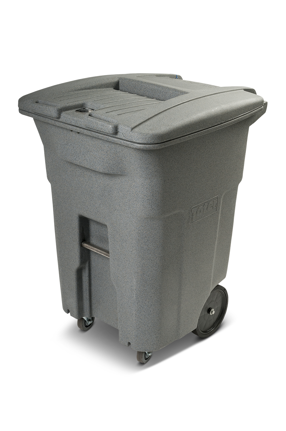 96 Gal. Graystone Document Trash Can with Wheels and Lid Lock (2 caster