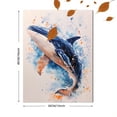 thumbnail image 3 of Qisvanset 12x16 Inch Ocean Whale Canvas Wall Art, Watercolor Marine Art Sea Theme Kids Nursery Decor, 3 of 8