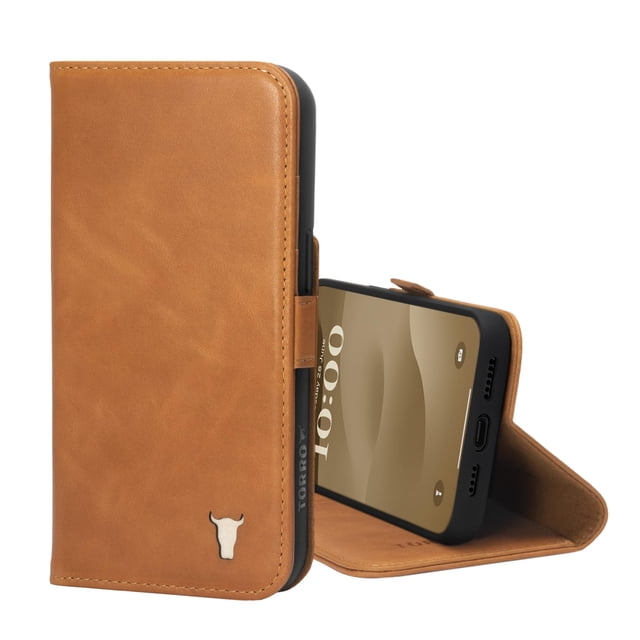 Funda para iPhone 15 Pro Max TORRO de cuero premium 6.7" color tan