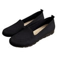 thumbnail image 4 of Xfvqtps Womens Breathable Knit Loafers Comfortable Slip on Flat Shoes with Cushioned Insole Lightweight Mesh Casual Shoes Black, 4 of 6