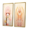 thumbnail image 3 of Designart "Pastel Pink Boho Chic Fashionista" Modern Geometric Framed Wall Art Set Of 2 - Modern Pink Gallery Wall Frame Set For Home Decor, 3 of 6