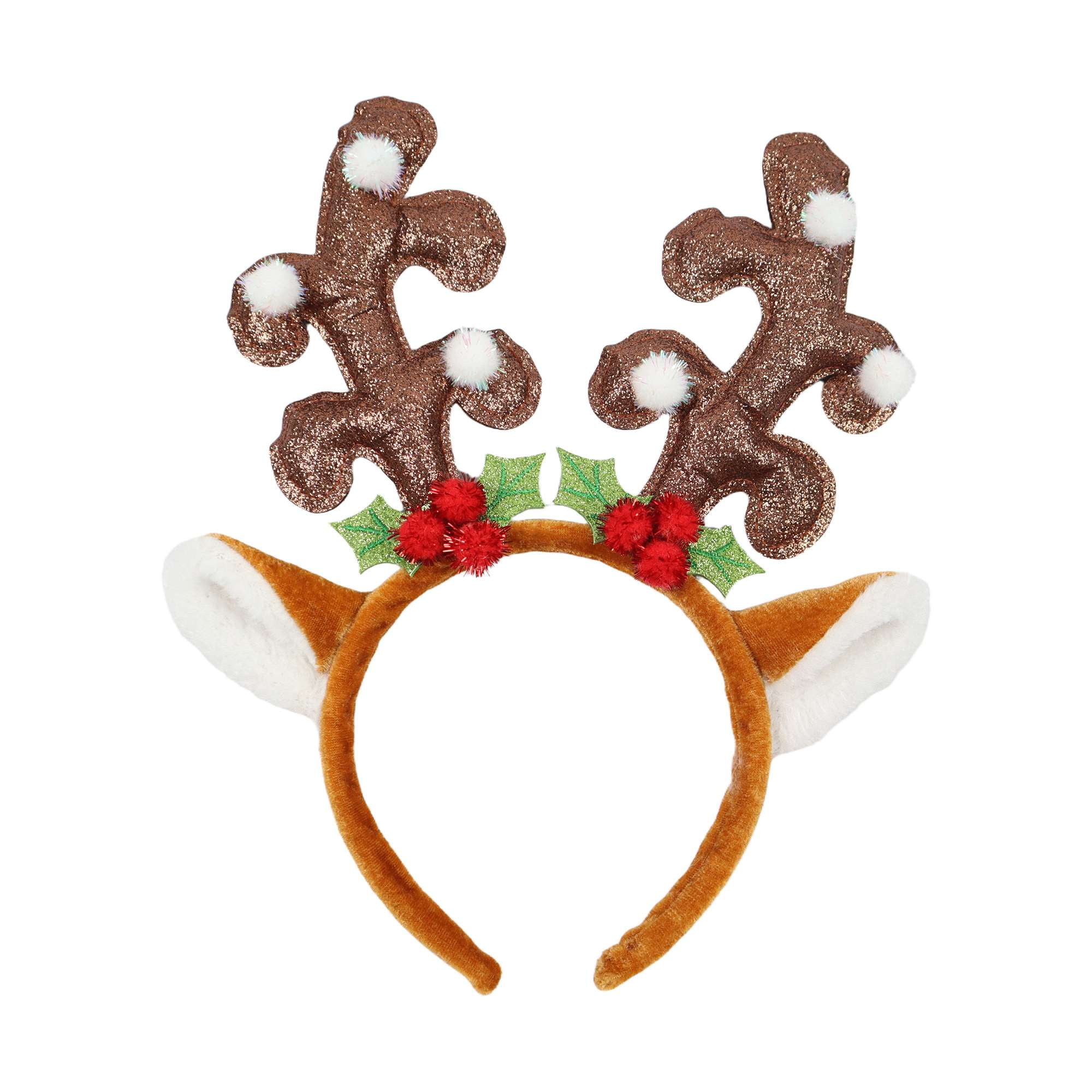 Holiday time reindeer headband,10 inch height,brown colour