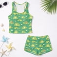 thumbnail image 6 of Psesaysky Frog Pool Girls Tankini Two Piece Swimsuits Bathing Suits for Girls Round Neck Swim Tank Top and Drawstring Bottoms for 6-15Y, 6 of 7