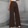 thumbnail image 4 of Hyknon Pants for Women 2025 Casual High Waisted Solid Color Wide Leg Pants Temperament Loose Fitting Soft Comfortable Business Pants, 4 of 5