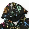 thumbnail image 4 of Toddler Boys Dinosaur Hooded Sweatshirts Casual Pullover Hoodie Fall Winter Long Sleeve Cartoon Tops Casual Clothes 5T (Dino-145), 4 of 5