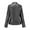 Black, variant on Leather Jacket Women Plus Size Leather Zipper Motorcycle Jacket Coat