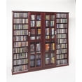 thumbnail image 2 of Leslie Dame 4-Door Glass CD DVD Wall Media Storage Cabinet-Oak, 2 of 2