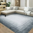 thumbnail image 3 of CAROMIO Rug Modern Bordered Area Rug for Living Room Dining Room Rug Bedroom Carpet Indoor Non Skid Rubber Backed Rugs,, 9' x 12' Gray, 3 of 7