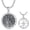 A01-Saint Michael Sigil, variant on St Christopher Necklace  925 Sterling Silver Round Pendant Turquoise Saint  Medallion Protection Jewelry Religious Gifts for Men