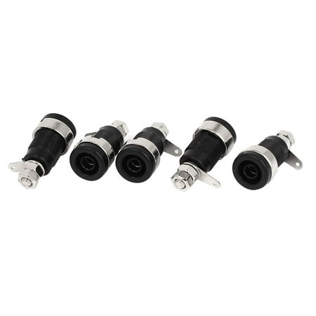 Binding Mounting - Panel Mount 4mm Banana Plugs Sockets Speaker Binding Posts Terminal 5pcs Black