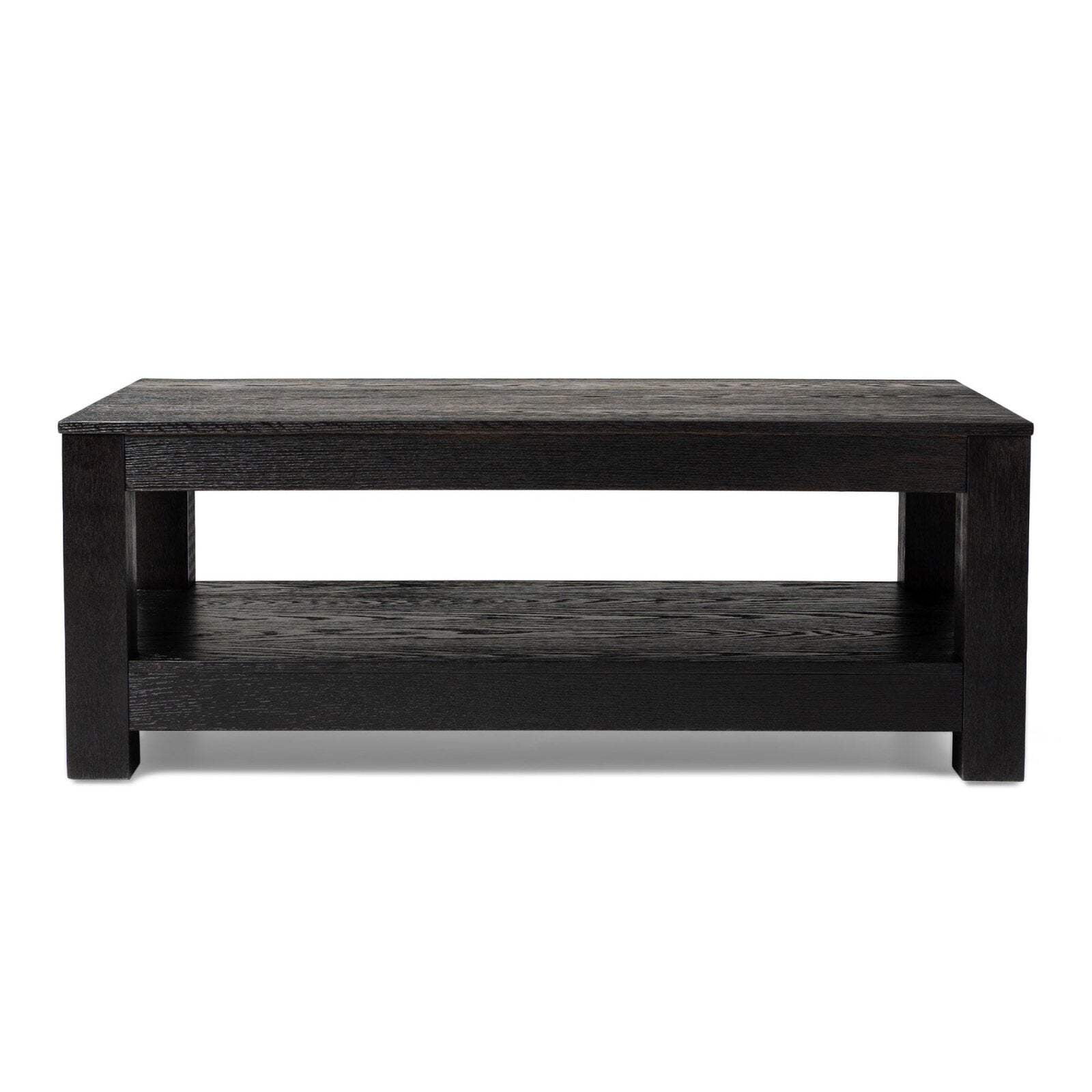 Maven Lane Paulo Wooden Coffee Table in Weathered Black Finish