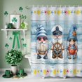 thumbnail image 3 of Shower Curtain, Nautical Gnome Blue Ocean Waterproof Shower Curtain Set with Hooks for Bathroom Showers,Stalls and Bathtubs,60x72In Summer Floral Retro Plaid, 3 of 9