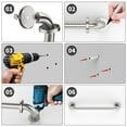 thumbnail image 6 of 2 Pack 16 Inch Shower Grab Bar Satin Brushed Nickel, ZUEXT Stainless Steel Safety Grab Bar Handle, Bathroom Balance Bar, Safety Hand Rail Support for Handicap, Elderly, Injury, Senior, 6 of 7