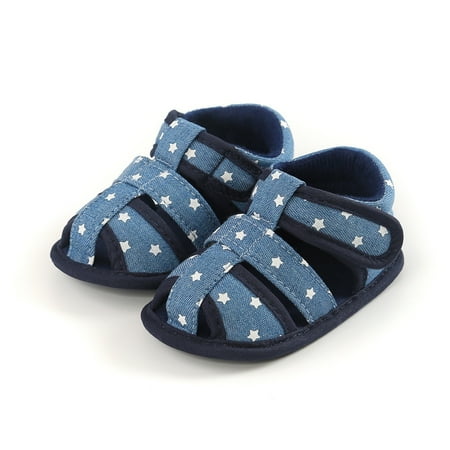 

〖Yilirongyumm〗 Baby Sandals Sandals Crib Baby Shoes Soft Prewalker Pierced Fashion Anti-Slip Baby Shoes