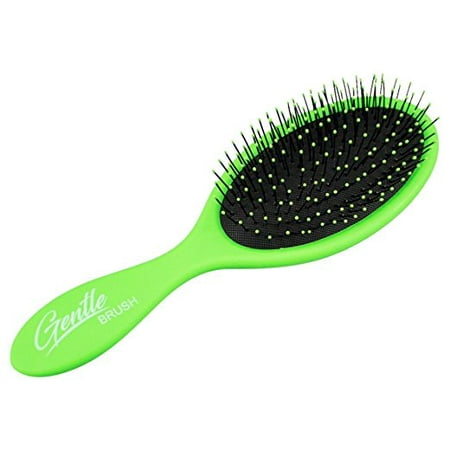 MILANO COLLECTION Gentle Detangling Brush, Works on All Hair and Wig Types, Green