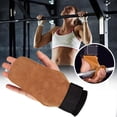 thumbnail image 2 of Weightlifting Wrist Hand Grips Leather Palm Protection with Wraps/ Padded, 2 of 8