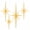 12.99 x 3.35 x 1.57 in, variant on Unbranded 11.81 x 5.91 x 0.47 in Geometric Atomic Star Metal Wall Sculpture
