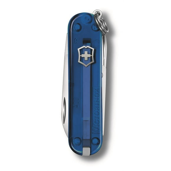 Victorinox Couteau de Poche Classique SD 7 Fonction Bleu Translucide