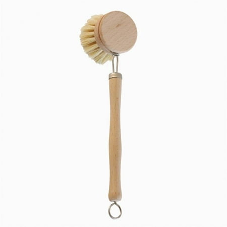 

Beech Wood Dish Scrub Brush Kitchen Sisal Wire Cleaning Scrubber for Washing Cast Iron Pots/Pots Natural Sisal Bristles Accessories