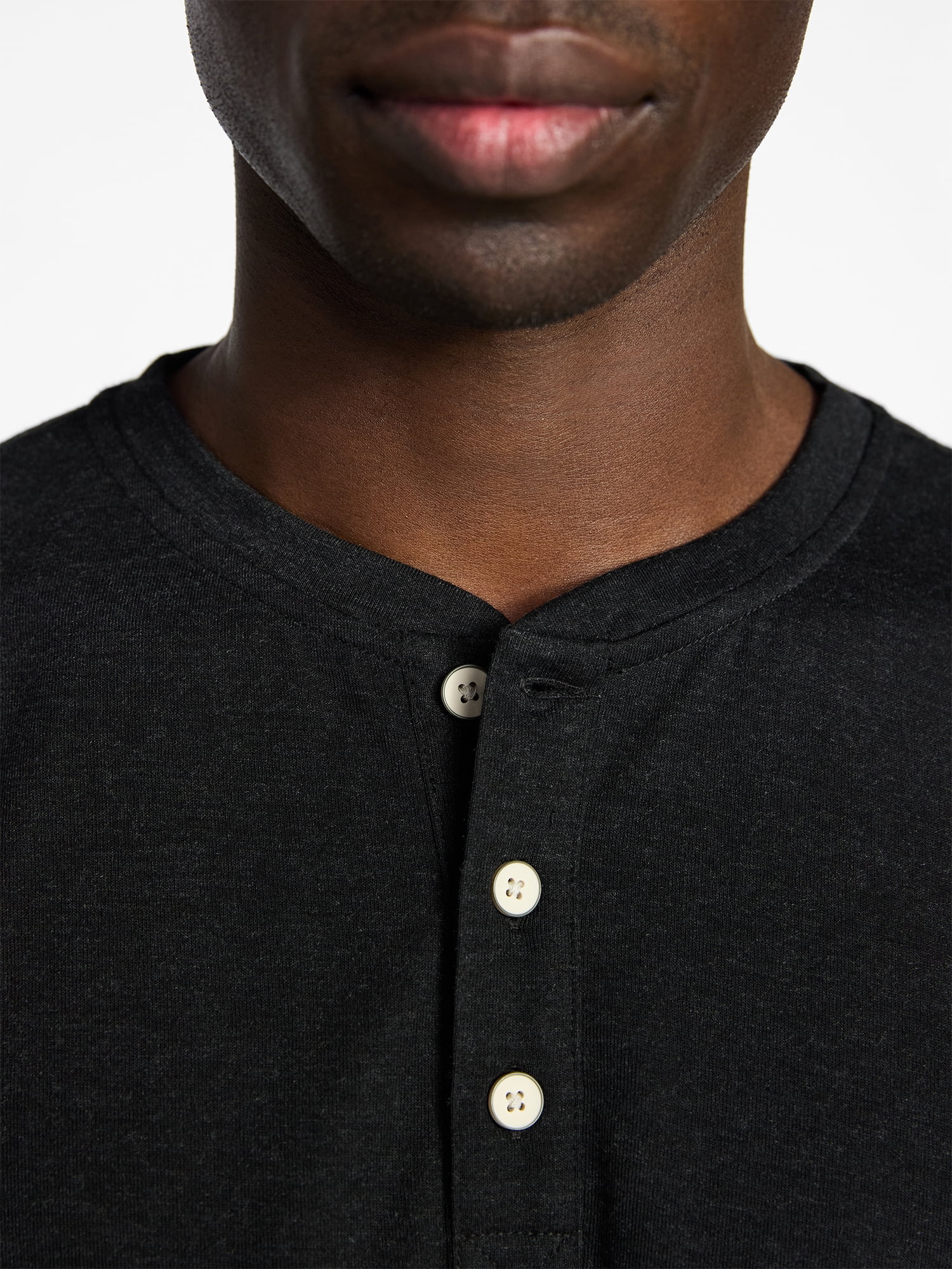 George Men's & Big Men's Relaxed Fit Knit Cloth Henley Shirt with Short Sleeves, Sizes XS-5XL