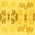thumbnail image 1 of Ahgly Company Machine Washable Indoor Square Abstract Yellow Modern Area Rugs, 8' Square, 1 of 4