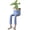 C, variant on Leggy Planter, Funny Planter Set with Legs, Creative Sitting Human Shaped Resin Planter,Blue Jeans(B)