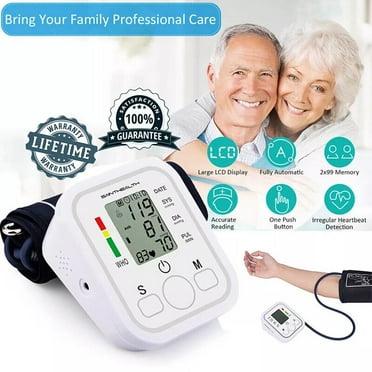 2024 Digital Automatic Blood Pressure Monitor Upper Arm BP Machine Heart Rate HP
