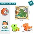 thumbnail image 1 of Set de pistas de coches con dinosaurios 2 en 1 con coches de dinosaurios para niños de 3 a 6 años. Ideal para niños de 3 a 6 años. Incluye rompecabezas., 1 of 1