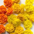 thumbnail image 4 of Meiix Artificial Rose Flowers for Diy Crafts, Self-Adhesive Foam Flowers for Scrapbooking Cards, Non-Woven Decorative Roses, 1Set (Yellow), 4 of 6