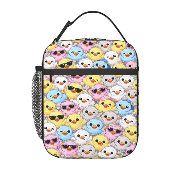 Cute Ducks Lunch Bag Reusable Thermal Lunch Tote with Handle for Women and Men