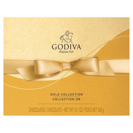 GODIVA 13959 Chocolatier Chocolate Gold Gift Box, Assorted 36 Count