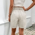 thumbnail image 5 of XFLWAM Women's Linen Shorts High Waist Wide Leg Dressy Shorts Summer Beach Casual Loose Baggy Shorts, 5 of 9