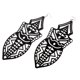 thumbnail image 4 of Pendientes grandes de acrílico punk rock grandes pendientes huecos Negro Salvador Pendientes pendientes, 4 of 6