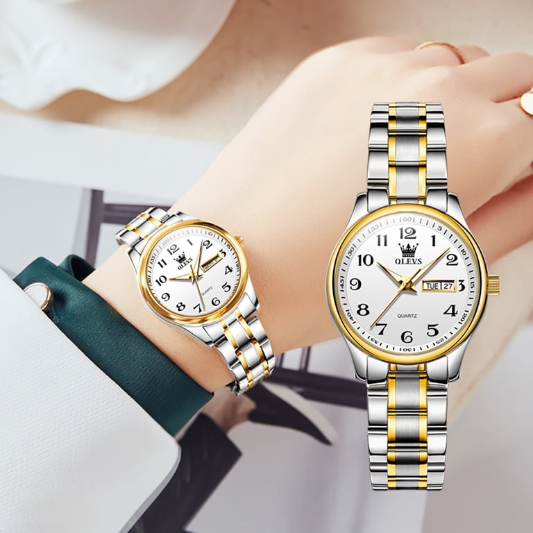 ?Women Gold Petite Gold Watch,Dress Analog Waterproof, Stainless Steel Bracelet Amazon.com: Diaofendi Women main image 2