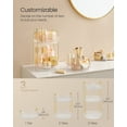 thumbnail image 3 of 3-Tier Rotating Makeup Organizer, Round Skincare Lazy Susan with Adjustable Shelves, Transparent Countertop Storage, 3 of 6