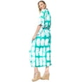 thumbnail image 4 of HAPPY BAY Women's Summer Loungewear OverSize Caftan Maxi Boho Nightwear for Women 2X-3X Green_AC645, 4 of 6