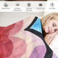 thumbnail image 3 of SHERONV Hearts Pattern Throw Blanket Striped Heart Fleece Blanket Love Heart Shaped Bed Blanket for Boys Teens Loving Heart Fuzzy Blanket Elegant Bed Chair Decor for Valentines Day Red Blue 50x60in, 3 of 6