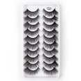 thumbnail image 2 of 10 Pairs False Eyelashes Cat-eyes Natural 3D Fluffy Eyelashes Extension Dense, 2 of 4