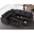 thumbnail image 5 of Belffin 8 pieces Chenille Modular Sectional Sofa Sectional Sleeper Sofa Washable Cushion with storage for Living Room,Beige, 5 of 9