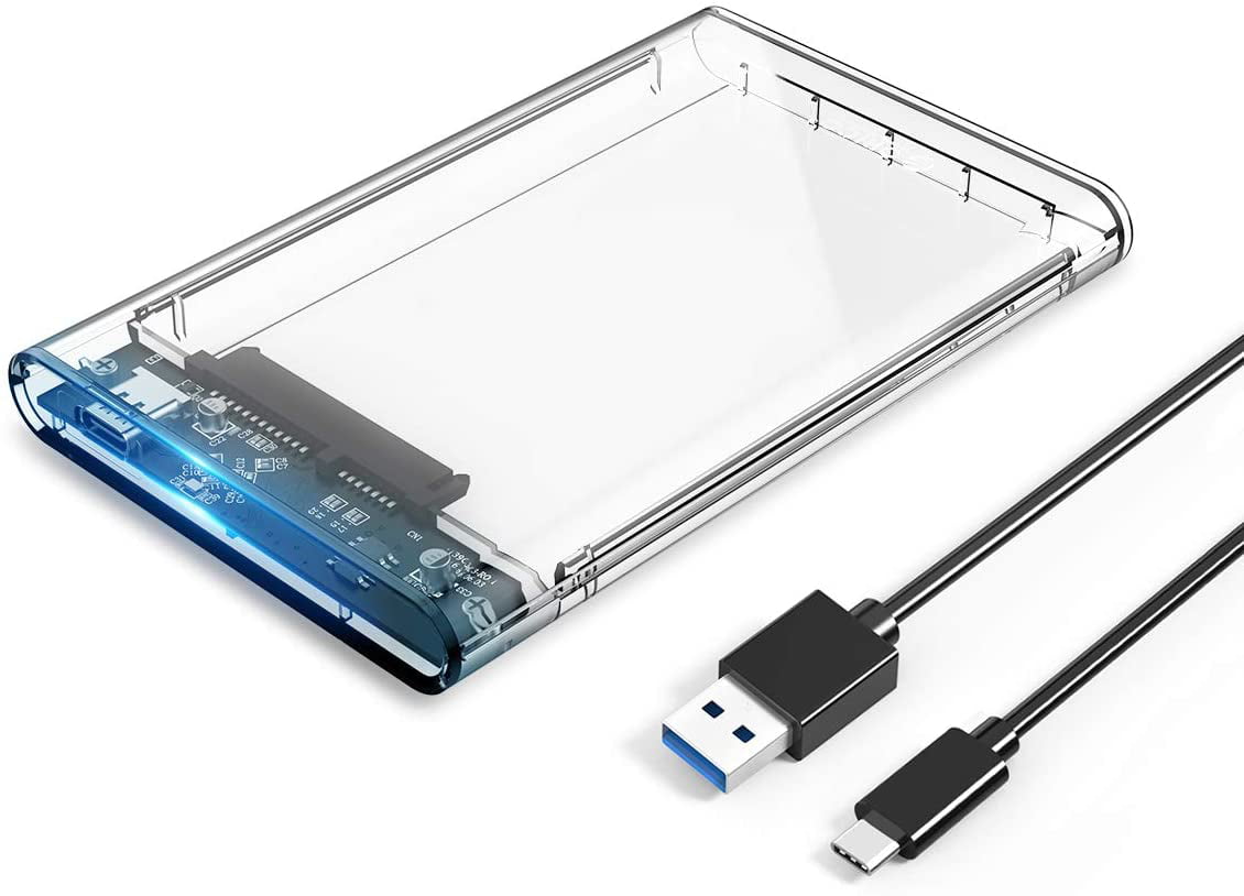 slange Kom forbi for at vide det Inca Empire 2.5 External Drive Enclosure SATA to USB C 3.1 Gen2 6Gbps Transparent Hard  Disk Adapter for 7/9.5mm HDD/SSD Tool Free Disk Case Support UASP Up to 4TB  for Samsung,Xbox,PS4,Router - Walmart.com