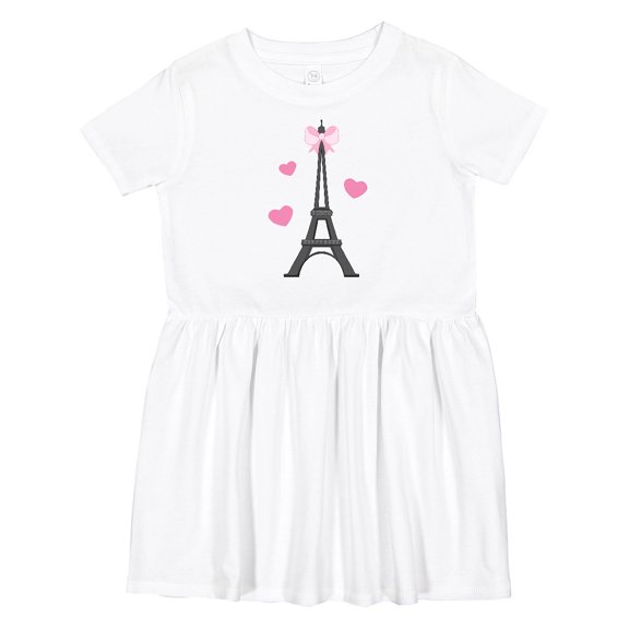 Inktastic Paris Lover Eiffel Tower Girls Toddler Dress