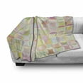 thumbnail image 3 of Pastel Soft Flannel Fleece Throw Blanket, Retro Pattern Polka Dots Overlapping Ring Shapes Squares Colorful Funky Print, Cozy Plush for Indoor and Outdoor Use, 70" x 90", Multicolor, by Ambesonne, 3 of 6
