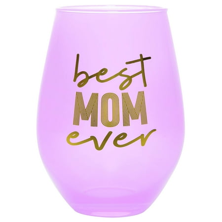 30oz Stemless Pink Wine Glass - Best Mom Ever.