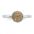 thumbnail image 4 of 925 Sterling Silver Stackable Expressions Citrine Rhodium Ring Size: 7; for Adults and Teens; for Women and Men, 4 of 5