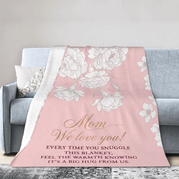 Gifts for Mom, Mom Birthday Gifts Blanket, Moms Gift for Women from Daughter Son, We Love You Present for Mother Mommy Christmas Mothers Day 50x40