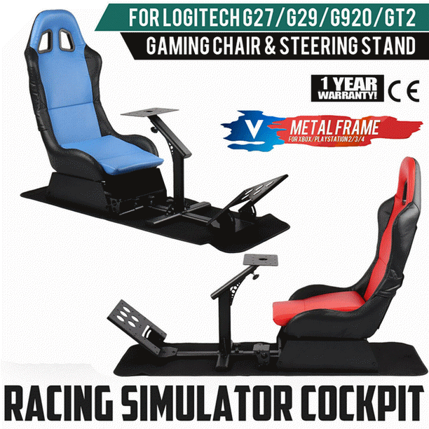 Racing Seat Gaming Chair Simulator Cockpit Steering Wheel Stand For Logitech G29 Thrustmaster Xbox Playstation Ps4 Walmart Com Walmart Com