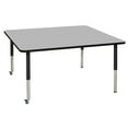 thumbnail image 1 of ECR4Kids 60in x 60in Square Everyday T-Mold Adjustable Activity Table Grey/Black/Black - Super Leg, 1 of 2