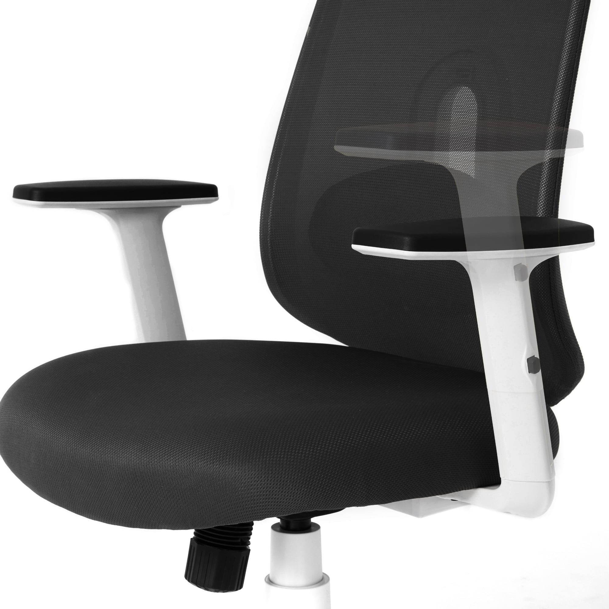 NOUHAUS Palette Ergonomic Office Chair Comfortable Swivel Computer Desk Chair Lumbar Adjust Rolling Chair. Black 